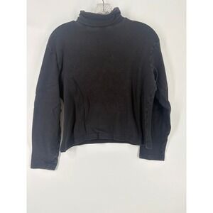 Taylor Lane Black Long Sleeve Turtleneck Top Women's Size Medium